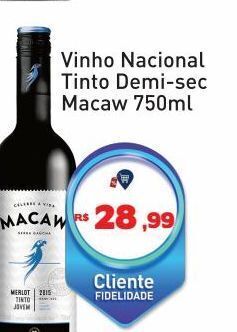 Tonin Superatacado Vinho nacional tinto demi-sec macaw 750ml oferta