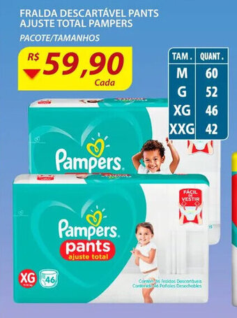 Assaí Atacadista Fralda descartavel Pants Ajuste Total Pampers oferta