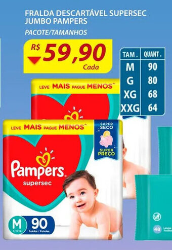 Assaí Atacadista Fralda Descartavel Supersec Pampers Jumbo oferta