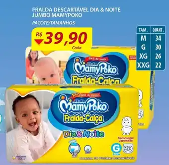 Fralda Descartavel Dia & Noite Jumbo Mamypoko