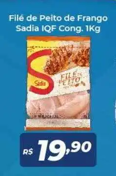 Atakarejo Filé de peito de frango sadia iqf cong. 1 kg oferta