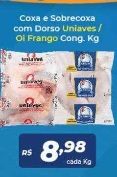 Coxa e sobrecoxa com dorso uniaves-oi frango cong. kg