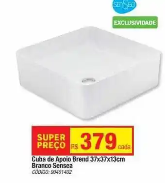 Leroy Merlin Cuba de apoio brend 37x37x13 cm branco sensea oferta