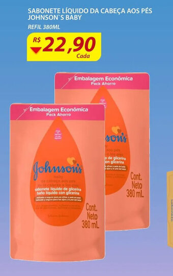 Assaí Atacadista Sabonete Liquido da Cabeca Aos Pes Johnson's Baby 380ml oferta