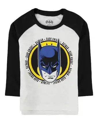 Riachuelo Camiseta infantil manga longa raglan batman branco/preto tam 1 a 4 oferta