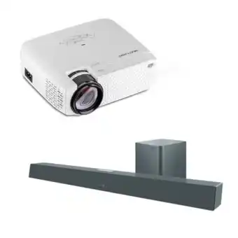 Casa Freitas Combo casa - caixa de som soundbar + subwoofer 320w e smart screen linux com função projetor - sp381k oferta