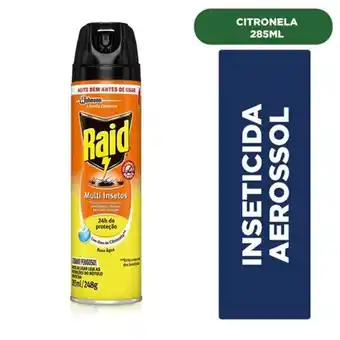 Inseticida raid multi insetos citronela 285ml