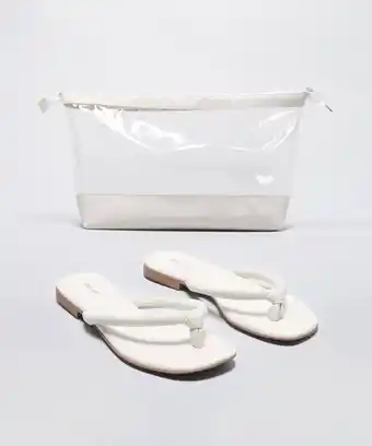 Kit rasteira e necessaire offwhite soulier