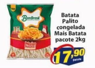 Vencedor Atacadista Batata palito congelada Mais Batata pacote 2kg oferta