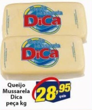 Vencedor Atacadista Queijo mussarela Dica peca 1kg oferta