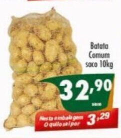 Vencedor Atacadista Batata comum saco 10kg oferta