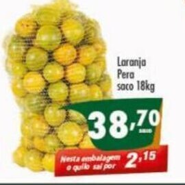 Vencedor Atacadista Laranja Pera saco 18kg oferta