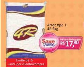 Supermercados Savegnago Arroz Tipo 1 4r 5kg oferta