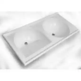 Tanque fibra duplo 100x50cm branco tf100br - decoralita 