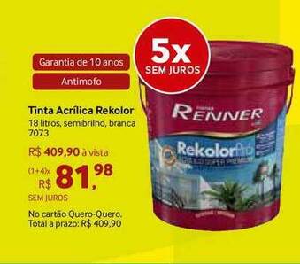 Tinta Acrílica Rekolor