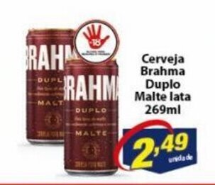Vencedor Atacadista Cerveja Brahma Duplo Malte lata 269ml oferta