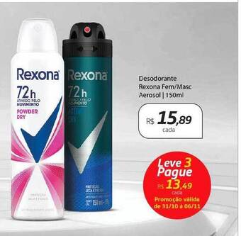 Drogal Desodorante rexona fem masc aerosol oferta