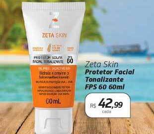 Drogal Zeta skin protetor facial tonalizante fps 60 oferta