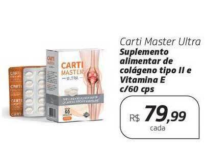 Comprar Carti Master Ultra Colágeno Tipo II e Vitamina E