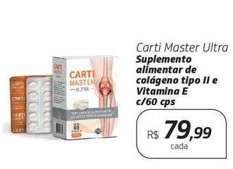 Drogal Carti master ultra suplemento alimentar de colágeno tipo ii e vitamina e oferta