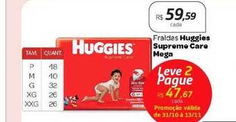 Drogal Fraldas huggies supreme care mega oferta