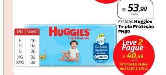 Drogal Fraldas huggies tripla proteção mega oferta