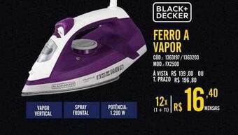 Zema Ferro a vapor black+decker oferta