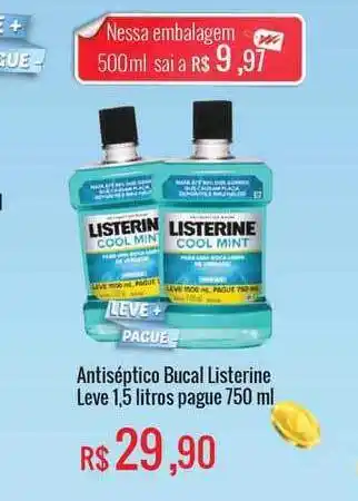 Antiséptico Bucal Listerine Leve 1.5L pague 750ml