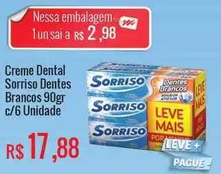 Mart Minas Creme Dental Sorriso Dentes Brancos Unidade oferta