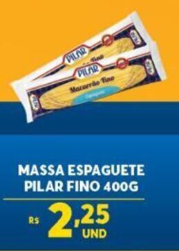 Massa espaguete Pilar fino 400g