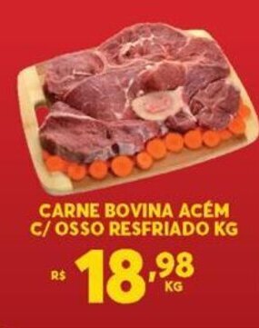 Atacadão Centro Sul Carne Bovina Acem c/ Osso resfriado 1kg oferta