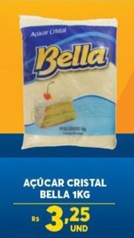 Atacadão Centro Sul Acucar Cristal Bella 1kg oferta