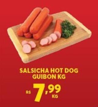 Atacadão Centro Sul Salsicha Hot Dog Guibon 1kg oferta