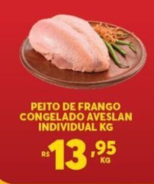 Atacadão Centro Sul Peito de Frango Congelado Aveslan Individual 1kg oferta