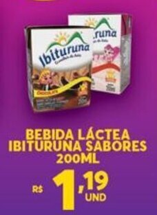 Bebida Lactea Ibituruna Sabores 200ml