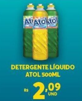 Atacadão Centro Sul Detergente Liquido Atol 500ml oferta