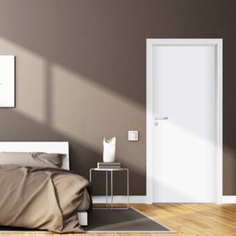 Leroy Merlin Porta com batente de giro de madeira lisa pintura uv branco lado direito 2,10x0,70m artens oferta