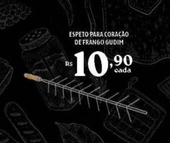 Bahamas Supermercados Espeto para coração de frango gudim oferta