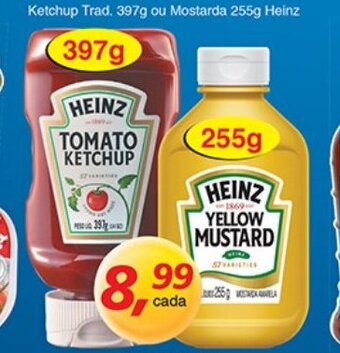 Supermercados Guanabara Ketchup Trad. 397g ou Mostarda 255g Heinz oferta