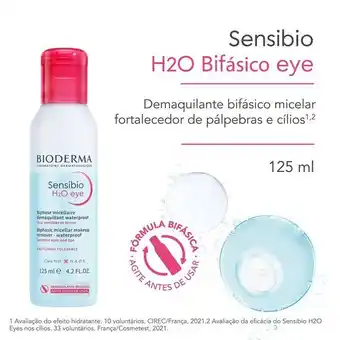 Agua micelar bioderma sensibio h2o bifasico eye 125ml