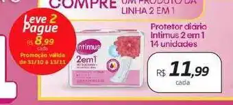 Drogal Protetor diario intimus 2 em 1 oferta