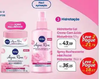 Drogal Hidratante gel creme com ácido hialurônico spray refrescante mist facial hidratante oferta