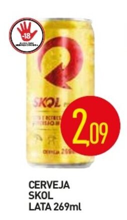 Cerveja Skol Lata 269ml