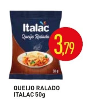 Calvo Atacadista Queijo Ralado Italac 50g oferta