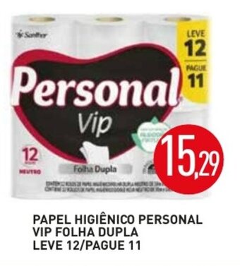 Papel Higiénico Personal Vip Folha Dupla Leve 12 pague 11