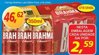 Supermercados Guanabara Cerveja Brahma Lata 350ml pack of c/18 unids. oferta