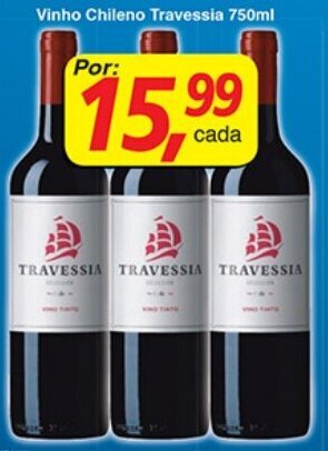 Supermercados Guanabara Vinho Chileno Travessia 750ml oferta