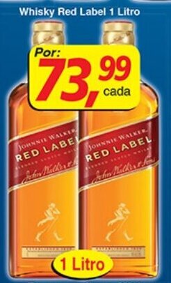 Supermercados Guanabara Whisky Red Label 1L oferta