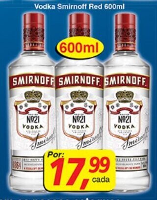 Supermercados Guanabara Vodka Smirnoff Red 600ml oferta