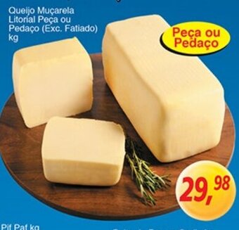 Supermercados Guanabara Queijo Mucarela Litoral peca pu pedaco 1kg oferta
